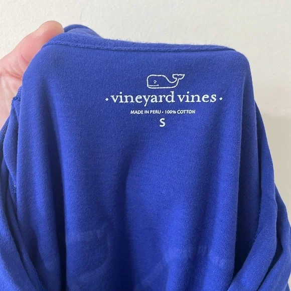 Vineyard Vines Vintage Whale Graphic Hoodie Blue White Size Small - Picture 6 of 6